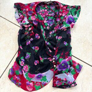 Nanette Lepore floral silk top
